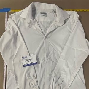 J.M. Haggar Slim Fit White Dress Shirt 16.5x34/35